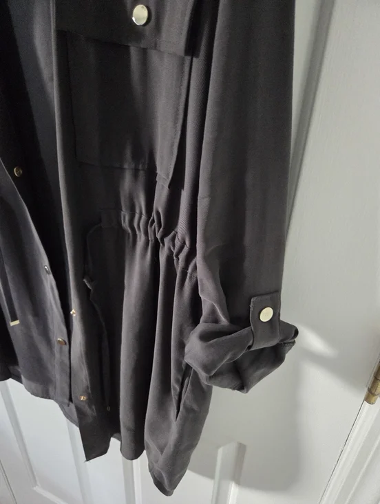 Button Down Drawstring Top/Jacket - Picture 4 of 7